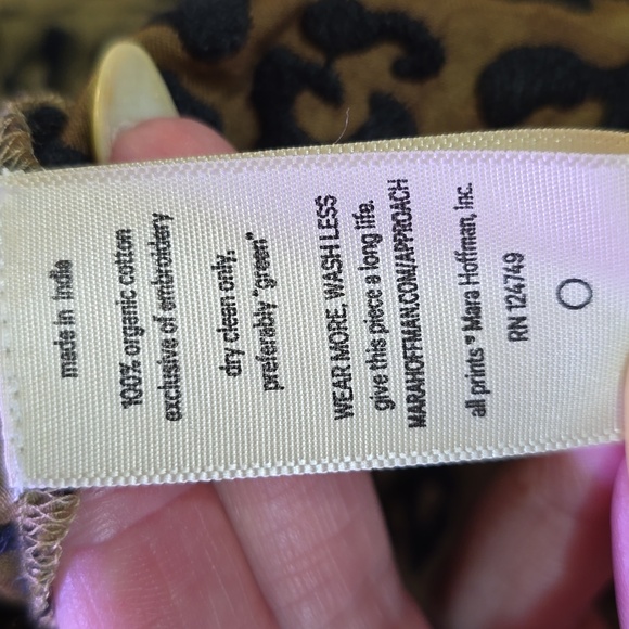 Mara Hoffman Mercedes Dress Black Sage Size 6 - Picture 10 of 10